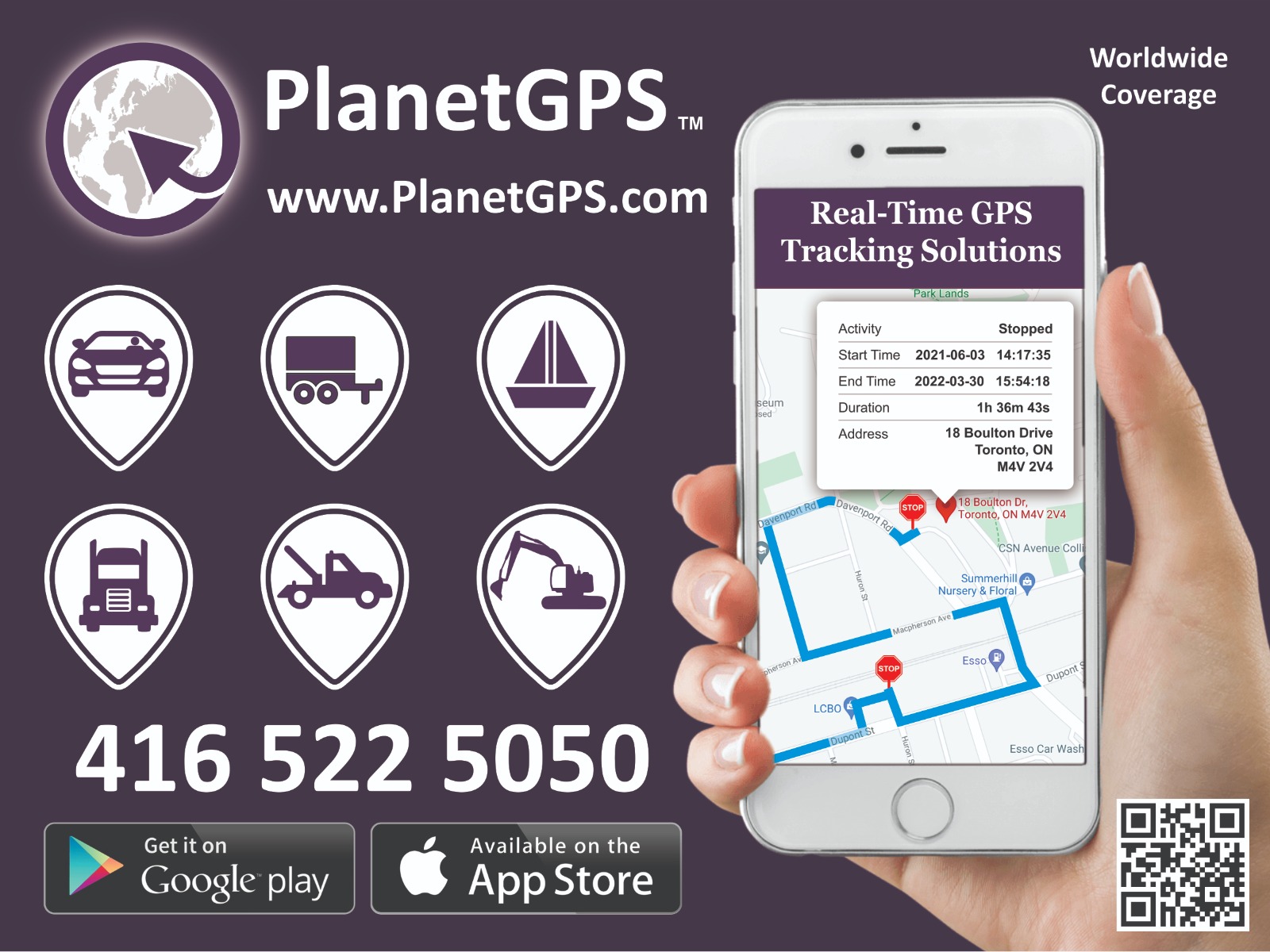 PlanetGPS – Waterproof Magnetic Real-Time GPS Tracker for Car Fleet with Worldwide Coverage