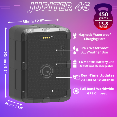 PlanetGPS – Waterproof Magnetic Real-Time GPS Tracker for Car Fleet with Worldwide Coverage
