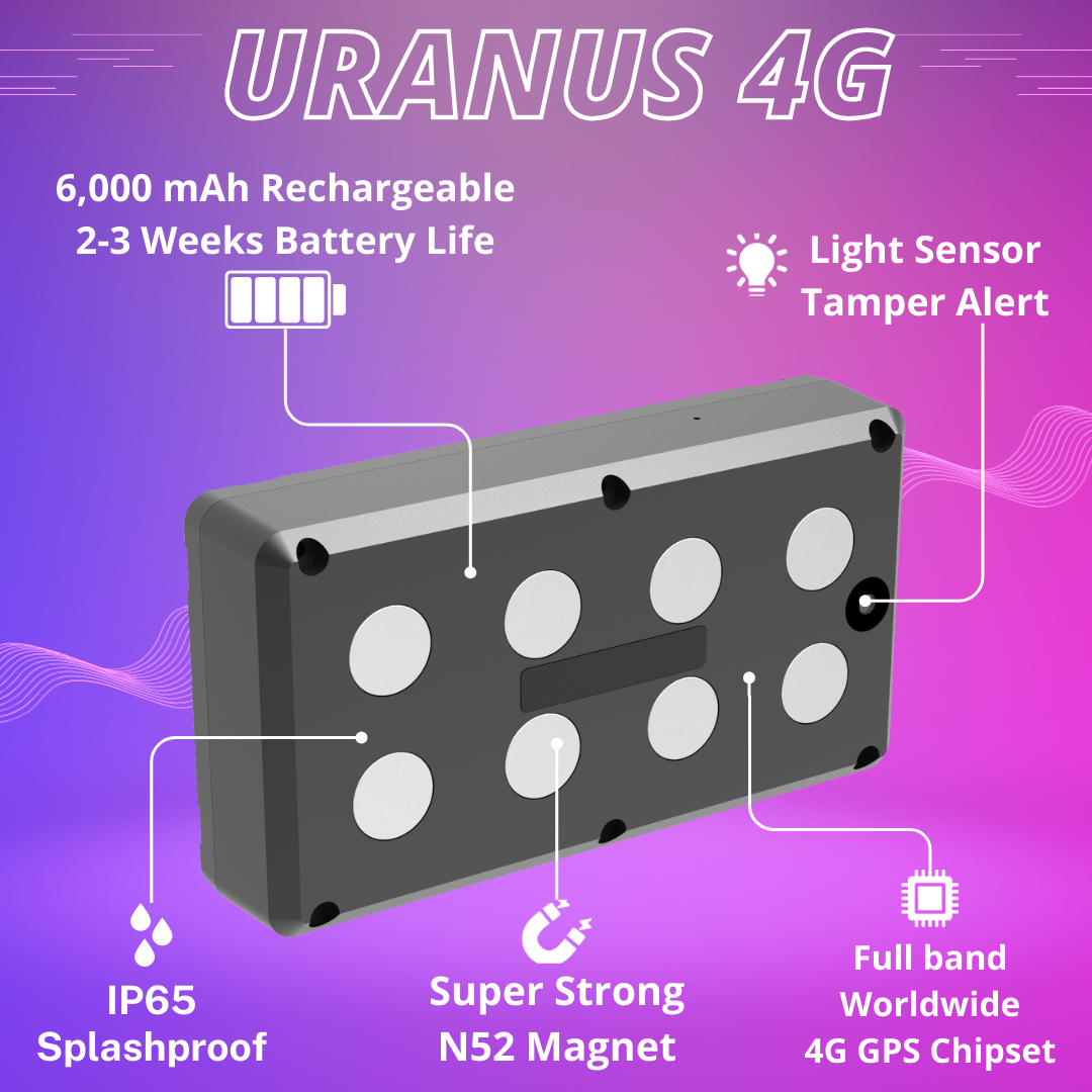 PlanetGPS – Waterproof Magnetic Real-Time GPS Tracker for Car Fleet with Worldwide Coverage